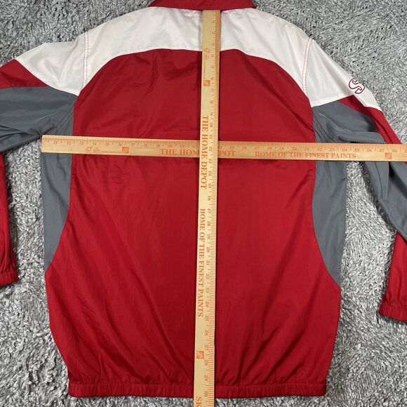 Tampa Bay Buccaneers Full Zip Windbreaker Jacket Men's Large Red NFL Authentic - Picture 7 of 7